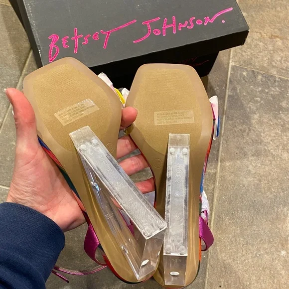 Betsey Johnson Colorful Butterfly Heels - Picture 3 of 3